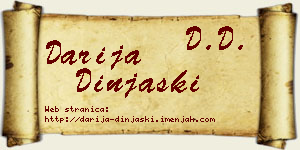 Darija Dinjaški vizit kartica